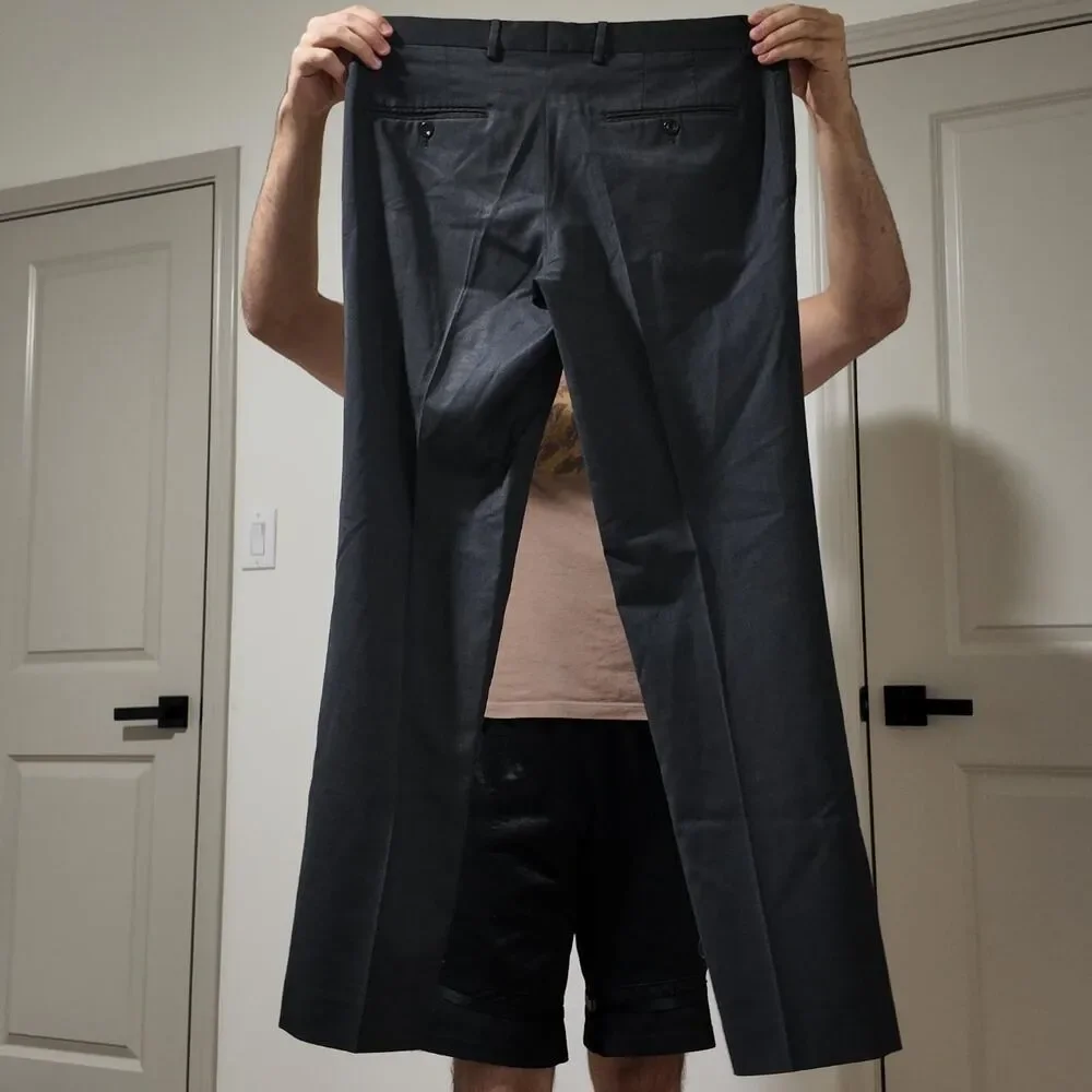 Zara Men's Navy Tailored-trousers